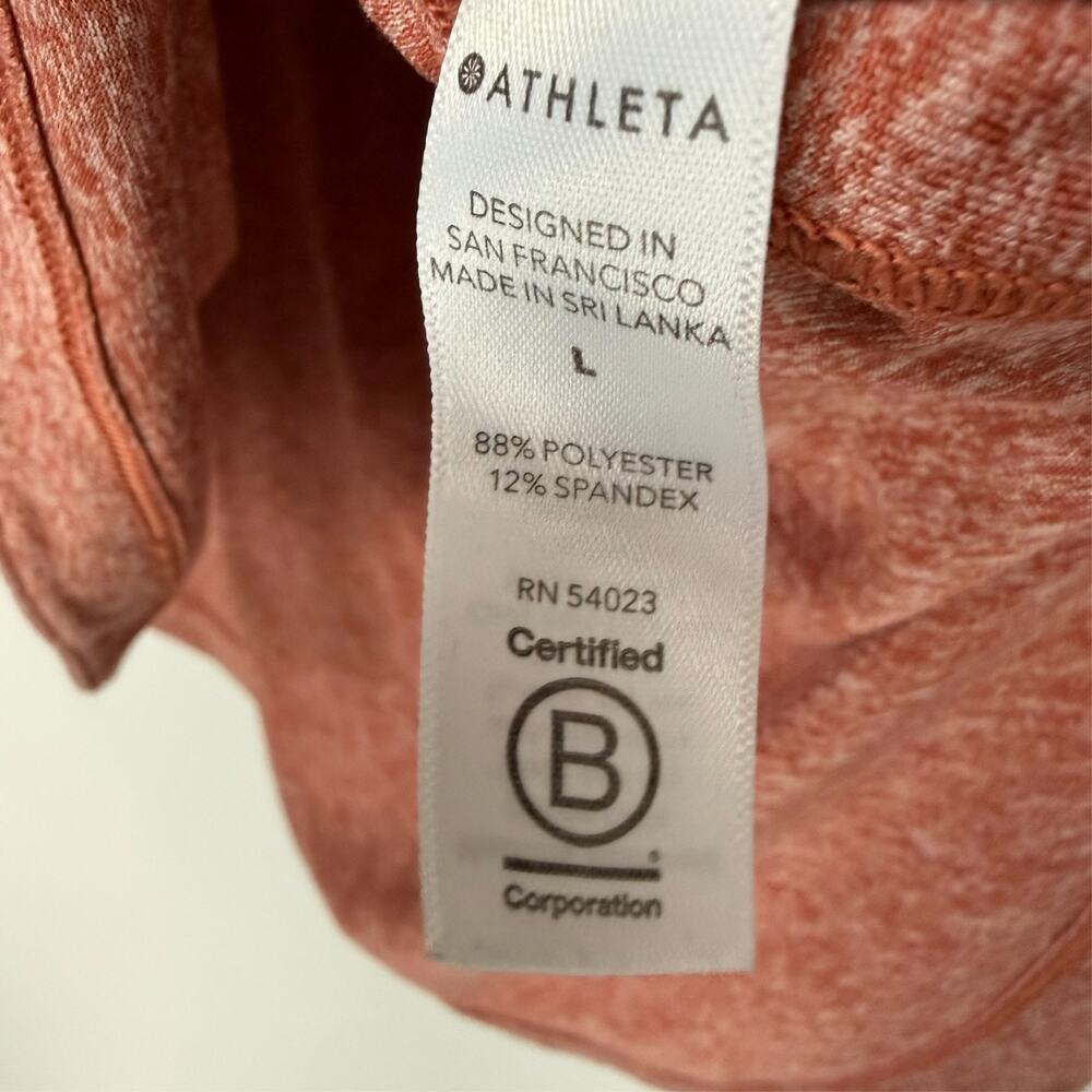 Athleta Uptempo Hoodie Sweatshirt Womens Large Cameo Orange Athleisure 382882 - Picture 12 of 13